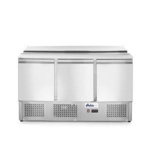 Bancada frigorífica para ingredientes com três portas 380 L, 230V/310W, 1390x702x(H)1205mm