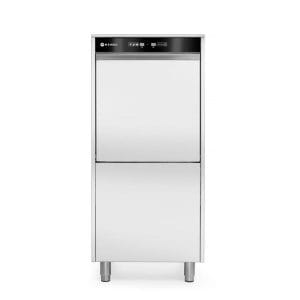 Máquina de lavar loiça 50x60 para tabuleiros e panelas – controlada eletronicamente, com sistema de dosagem de detergente e bomba de escoamento, 400V/7100W, 595x777x(H)1335mm