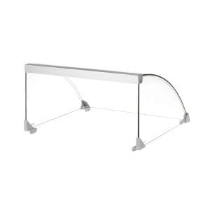 Cobertura de vidro para grelhas de salsichas, 470x401x(H)250mm