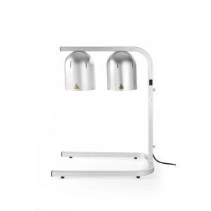 Suporte com 2 lâmpadas de infravermelhos para aquecer alimentos, Prateado, 230V/250W, 609x360x(H)505mm