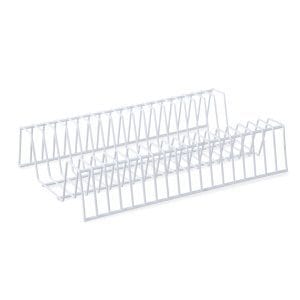 Prateleira para 18 discos de corte de vegetais, 400x250x(H)90mm