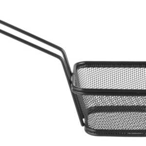 Miniaturas de cesto de fritar empilháveis preto, 105x90x(H)60mm