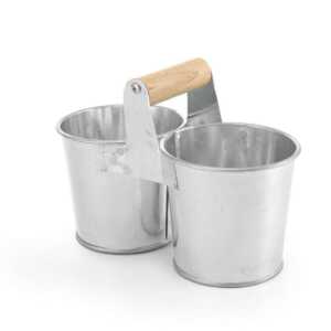 Balde duplo com pega, 190x95x(H)90mm