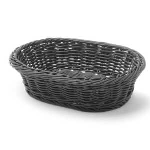 Cesto de pão oval, Preto, 250x190x(H)65mm