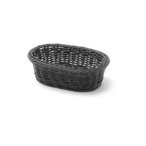 Cesto de pão oval, Preto, 190x120x(H)60mm