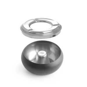 Cinzeiro redondo preto, ø105x(H)58mm