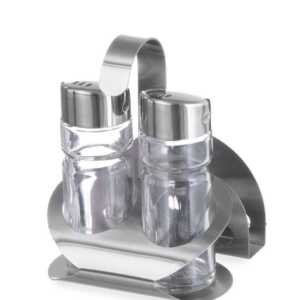 Conjunto para sal, pimenta e guardanapos, 85x75x(H)115mm