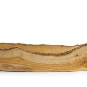 Taça de oliveira retangular, 400x90x(H)80mm