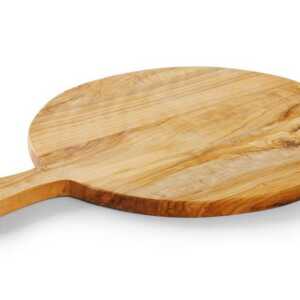 Tábua de servir de madeira de oliveira, ø320x(H)19mm