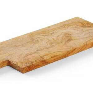 Tábua de servir de madeira de oliveira, 480x190x(H)22mm