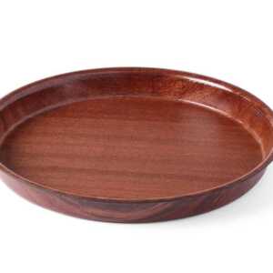 Tabuleiro de servir em madeira, Mogno, ø360x(H)30mm