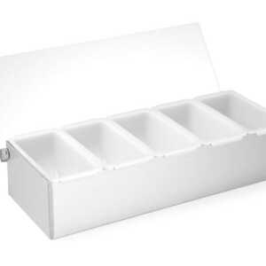 Caixa para ingredientes, 5 recipientes, 375x140x(H)90mm