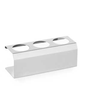 Suporte para biberões para molhos, 3 orifícios ø 50mm, 209x80x(H)78mm