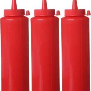 Conjunto de garrafas dispensadoras - 3 unidades, 0,2L, Vermelho, 3 pcs. , ø50x(H)185mm