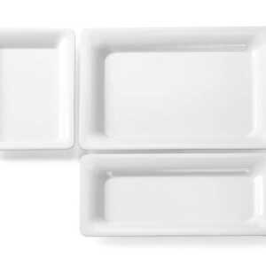 Tabuleiros Gastronorm com borda fina, GN 1/2, 325x265x(H)20mm