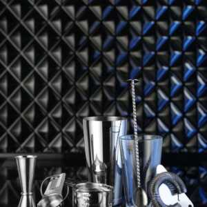 Colher de bar com extremidade plana, 27x27x(H)266mm