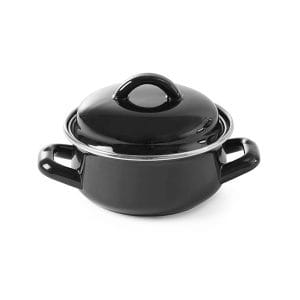 Tacho para sopa e molhos - com tampa, preto, 0,65L, ø135x(H)110mm