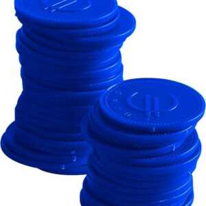 Fichas de consumo - 100 unidades, Azul, 100 pcs. , ø25mm
