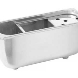 Recipiente para lavagem de colheres de gelado, 270x111x(H)115mm