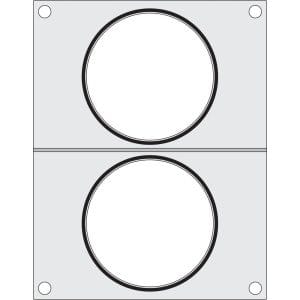 Tabuleiro para seladora térmica matrix, para dois recipientes de sopa ø115 mm