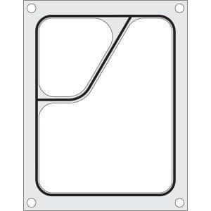 Tabuleiro para seladora térmica matrix, para um tabuleiro com 227x178 mm de dois compartimentos