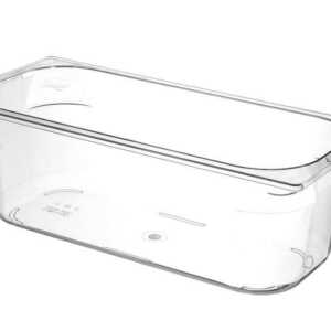 Recipiente para gelado em policarbonato, 5L, Transparente, 360x165x(H)120mm