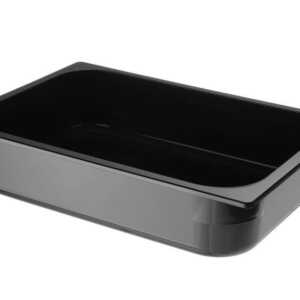 Recipiente para gelado em policarbonato, 5L, Preto, 360x250x(H)80mm