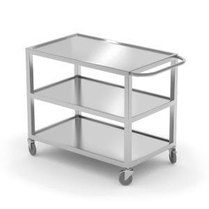 Carrinho de serviço robusto, 800x500x(H)850mm