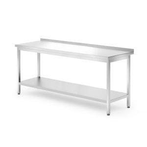 Mesa de trabalho de parede com prateleira – aparafusada, profundidade: 700 mm., 1800x700x(H)850mm