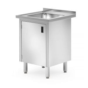 Armário com pia - soldado, profundidade: 600mm, 600x600x(H)850mm