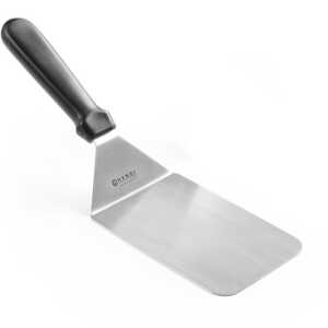 Espátula flexível para virar hambúrgueres, Preto, 320x96mm