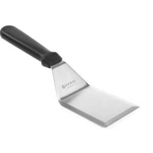 Espátula para virar hambúrgueres, Preto, 77x283mm