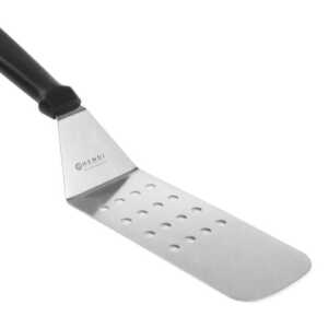 Espátula flexível, perfurada, Preto, 375x75mm