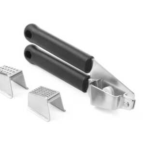 Esmagador de alho, Preto, 180x25mm