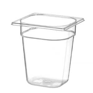 Recipiente Gastronorm 1/6, GN 1/6, 1,6L, Transparente, 176x162x(H)100mm