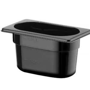 Recipiente Gastronorm 1/9, GN 1/9, 1L, Preto, 176x108x(H)100mm
