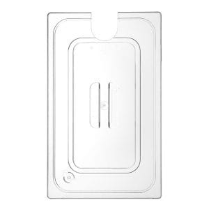 Tampa Gastronorm com abertura para sonda de sous-vide, GN 1/1, Transparente, 530x325mm