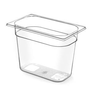 Recipiente Gastronorm 1/4, GN 1/4, 5,5L, Transparente, 265x162x(H)200mm