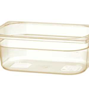 Recipiente GN 1/4, resistente a altas temperaturas, GN 1/4, 2,6L, Transparente, 265x162x(H)100mm