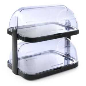 Tabuleiro com tampa basculante com dois níveis, 440x320x(H)440mm