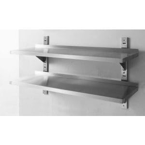 Prateira dupla para parede ajustável, 1800x355x(H)600mm