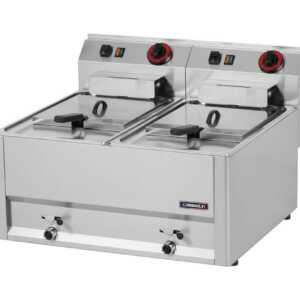 Fritadeira elétrica de bancada com válvula de drenagem 2x8 litros T 66