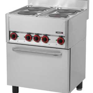 Fogão elétrico 4 bocas com forno elétrico ventilado GN 1/1 66