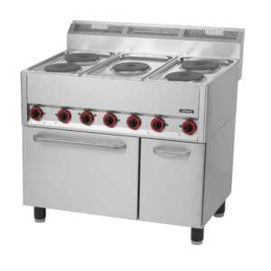 Fogão elétrico 5 bocas com forno elétrico ventilado GN 1/1 99