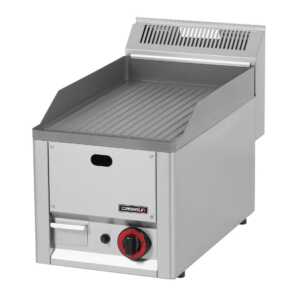 Placa de grelhar em ferro fundido estriada 33 gás