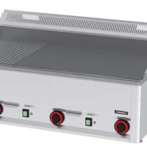 Placa de grelhar em ferro fundido estriada e lisa 99