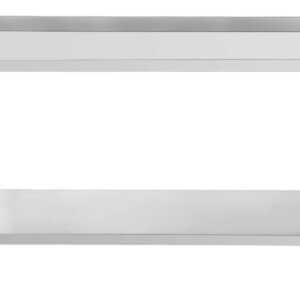 Mesa de trabalho em aço inoxidável 600 com tampo e prateleira 600 mm