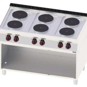 Fogão elétrico 6 bocas com base 120