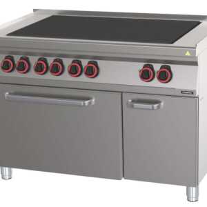 Fogão elétrico 6 placas com forno elétrico estático GN 2/1 120