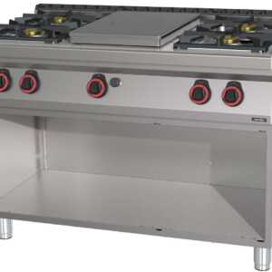 Fogão a gás 4 bocas + 1 placa com base 120